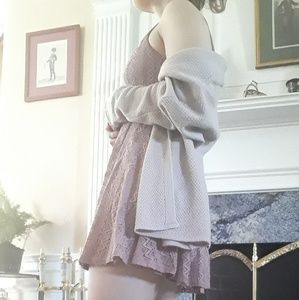 Sleeveless pink lace A-line dress